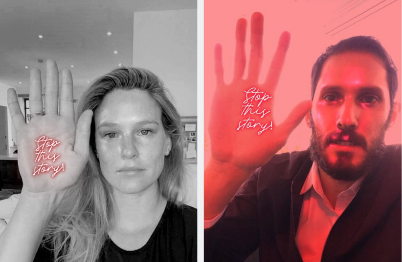 Bar Refaeli and Omri Casspi participate in ‘Stop this Story’ campaign (photo credit: EUROPEAN JEWISH CONGRESS)