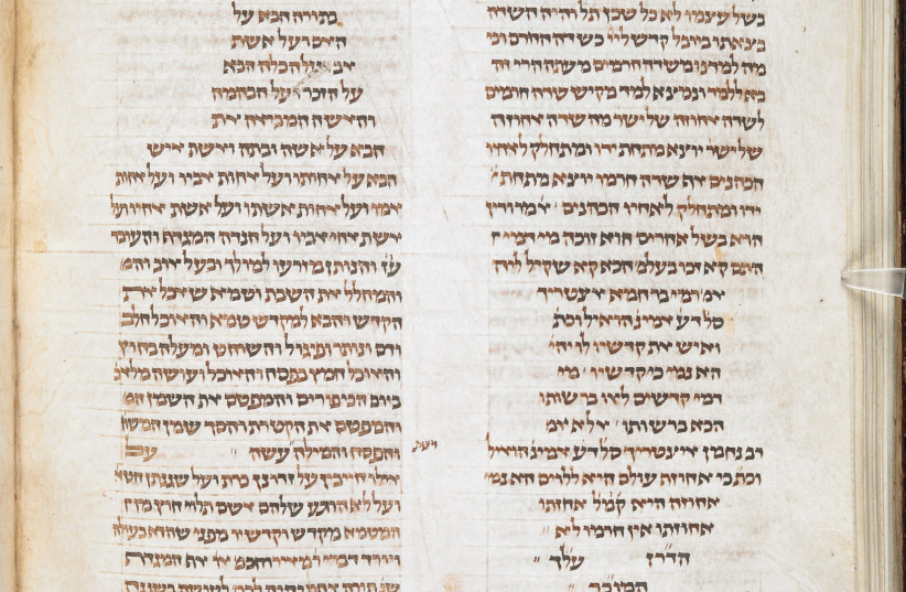 A page from the Babylonian Talmud (photo credit: Courtesy)
