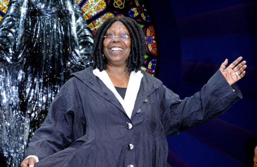ACTRESS WHOOPI GOLDBERG wears a pair of Israeli designer Levi’s  100% handcrafted banana shoes. (photo credit: Courtesy)
