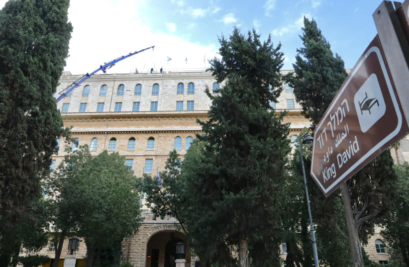 King David Hotel, Jerusalem, prepares arrival next week of royals, presidents and foreign ministers who will be attending the fifth World Holocaust Forum, January 2020 (photo credit: MARC ISRAEL SELLEM/THE JERUSALEM POST)