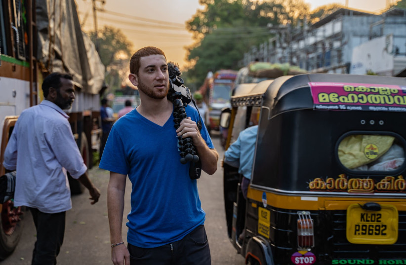 Drew "Binsky" Goldberg, seen here in Kerala, India, makes a living traveling the world and posting about it on social media. (photo credit: JTA/COURTESY OF GOLDBERG)