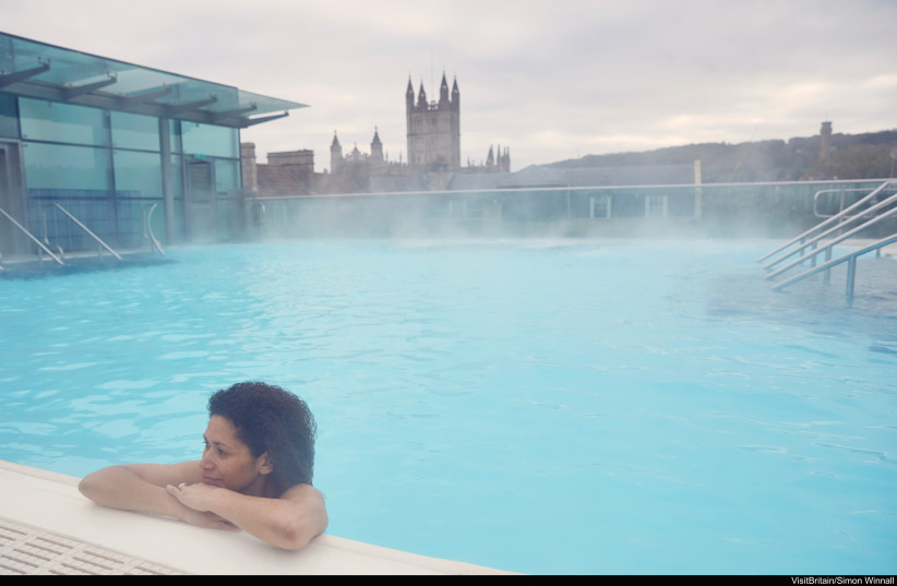 SPA THERMAE fits in with the Georgian buildings surrounding it. (photo credit: Courtesy)