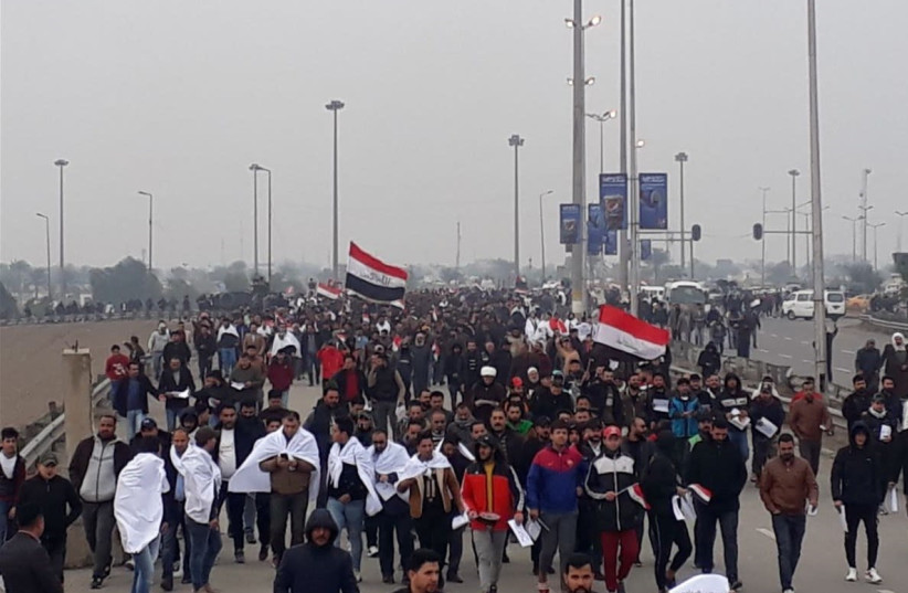 Million-man march in Baghdad against US military presence in Iraq, Jan. 24, 2020 (photo credit: TASNIM NEWS AGENCY)