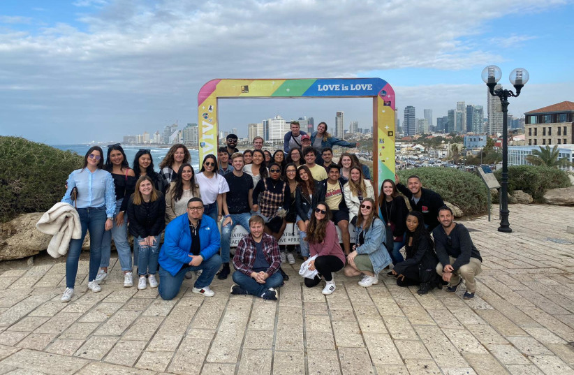 “JNF Caravan for Democracy college student leaders explore Tel Aviv” (photo credit: JNF-USA)