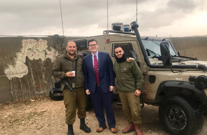 Jake LaTurner with IDF troops  (photo credit: FIDF)