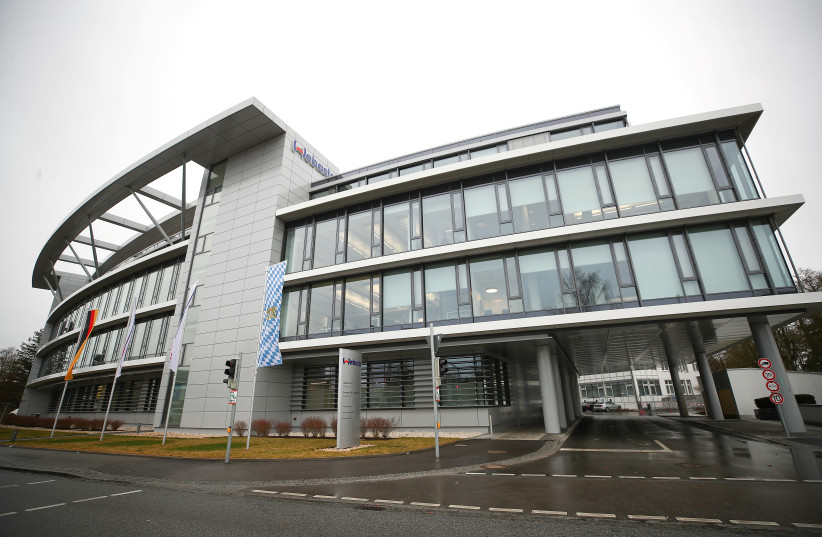 Picture shows the headquarters of the German company, Webasto, where two employees have tested positive for the coronavirus, in Stockdorf near Munich, Germany, January 28, 2020.  (photo credit: REUTERS)