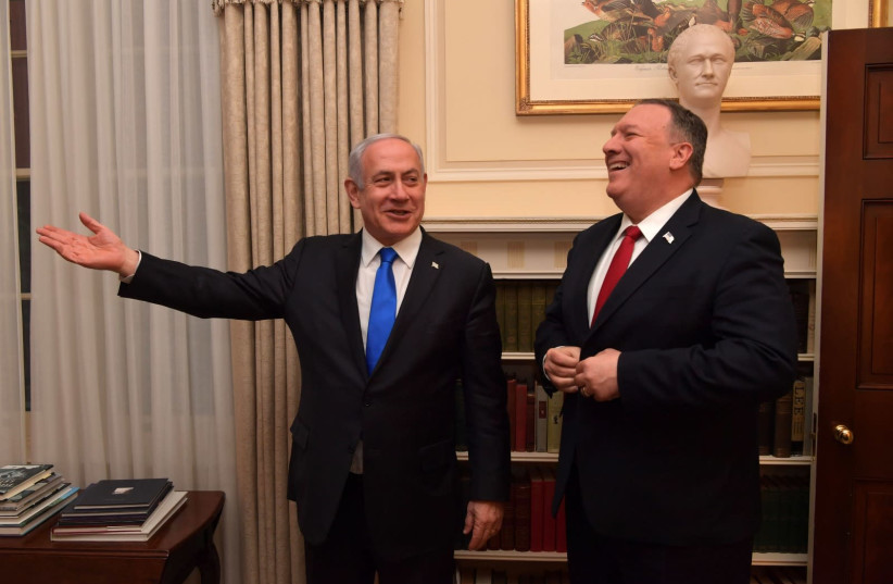 Prime Minister Benjamin Netanyahu meets with US Secretary of State Mike Pompeo. (photo credit: KOBI GIDEON/GPO)