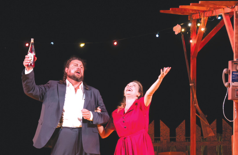 A SCENE from the Jerusalem Opera’s ‘L’Elisir D’Amore.’ (photo credit: HECTOR LAKA)