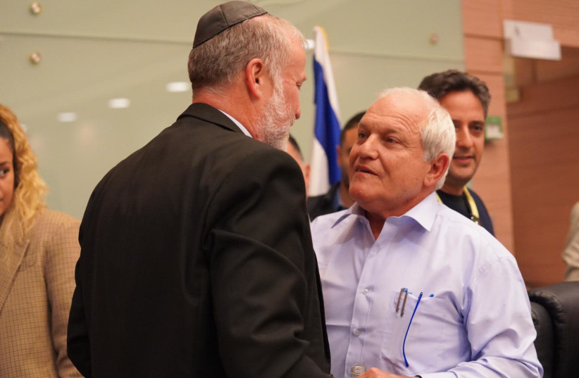 Attorney-General Avichai Mandelblit and Likud MK Haim Katz (photo credit: ARIK BENDER/MAARIV)