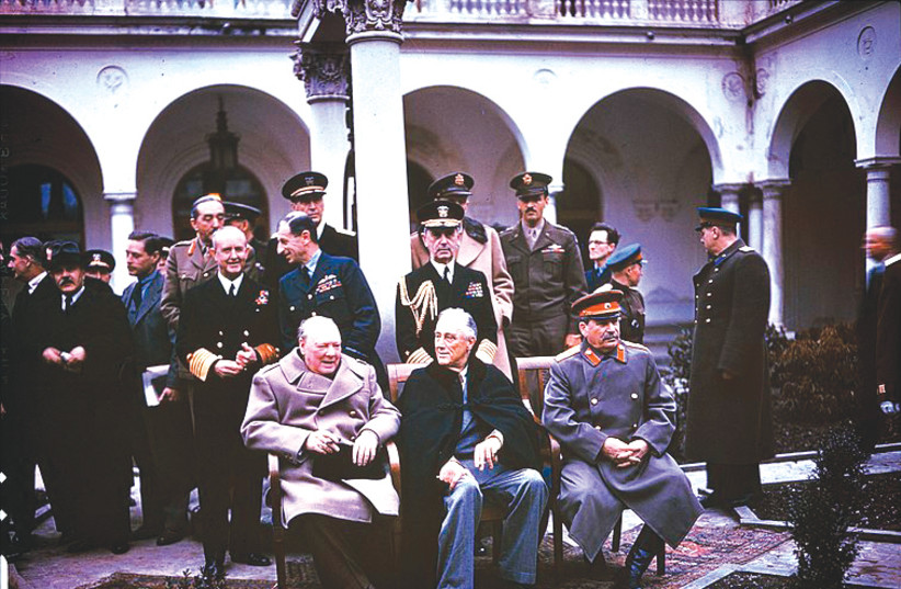 CHURCHILL, ROOSEVELT and Stalin at the Yalta Conference in 1945 – expect the worst from your enemies, and little better from your friends (photo credit: Wikimedia Commons)