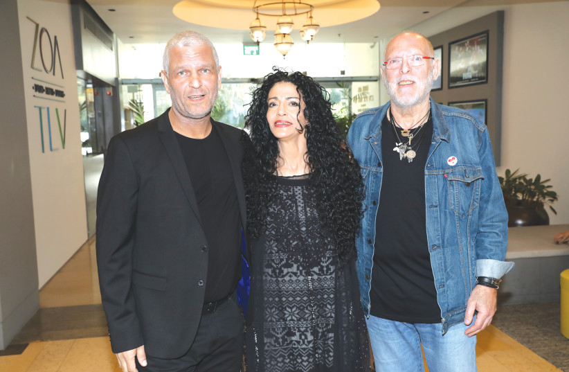 HEBREW THEATER founder and artistic director Gadi Tsedaka (left), singer Naava Medina and Roni Leibowitz. (photo credit: RAFI DELUYA)