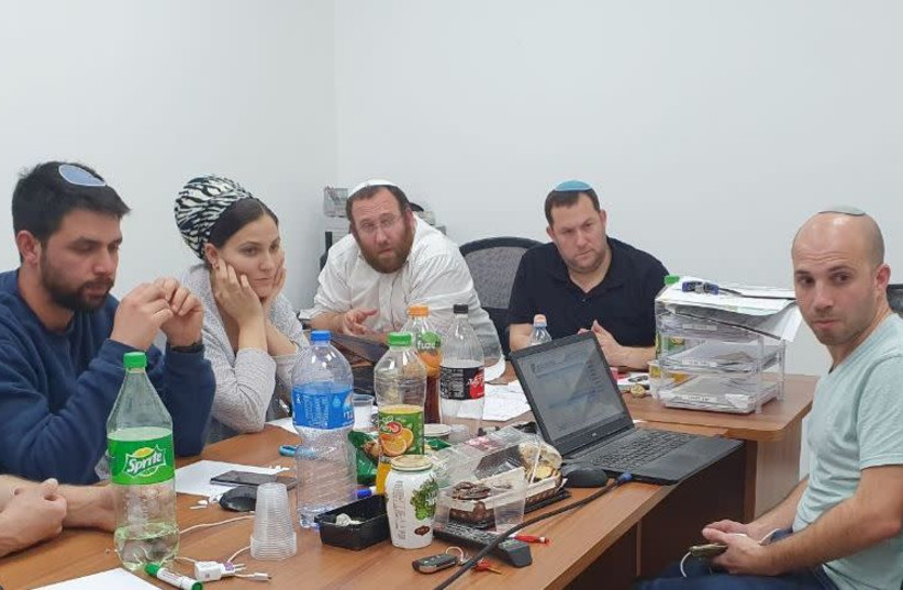 PIctured is the family from the Shomron community positively diagnosed with the coronavirus (photo credit: ROI HADI)