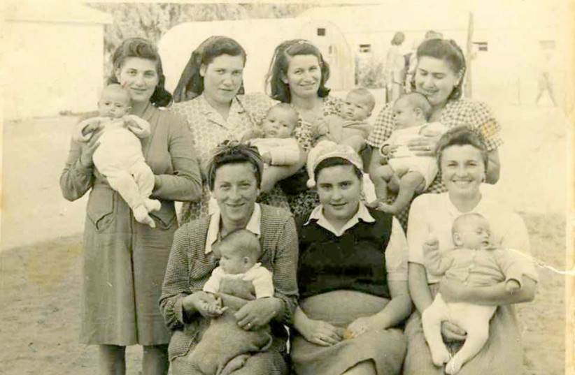 BABIES BORN at sea. Mina is standing, second from left.  (photo credit: Courtesy)