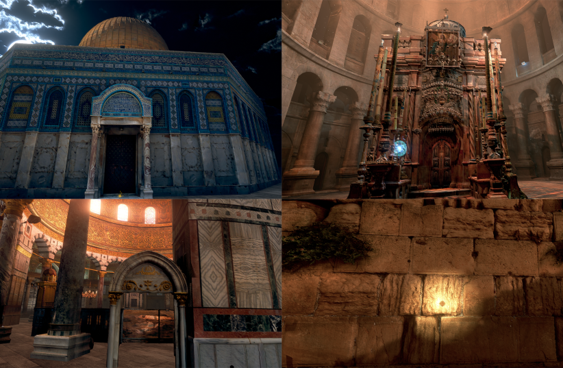 The Old City as depicted by the VR documentary Holy City, by the Tower of David Museum and the Israeli Canadian company Blimey. (photo credit: COURTESY HOLY CITY VR)