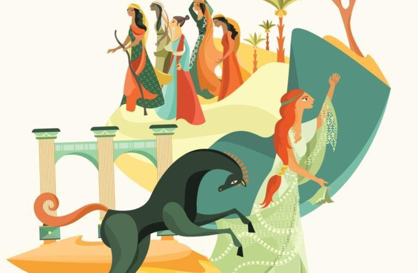 ‘Women Leaders in the Bible,’ from an exhibition by illustrator Rinat Gilboa titled at The Jerusalem Women’s Leadership House (photo credit: RINAT GILBOA)