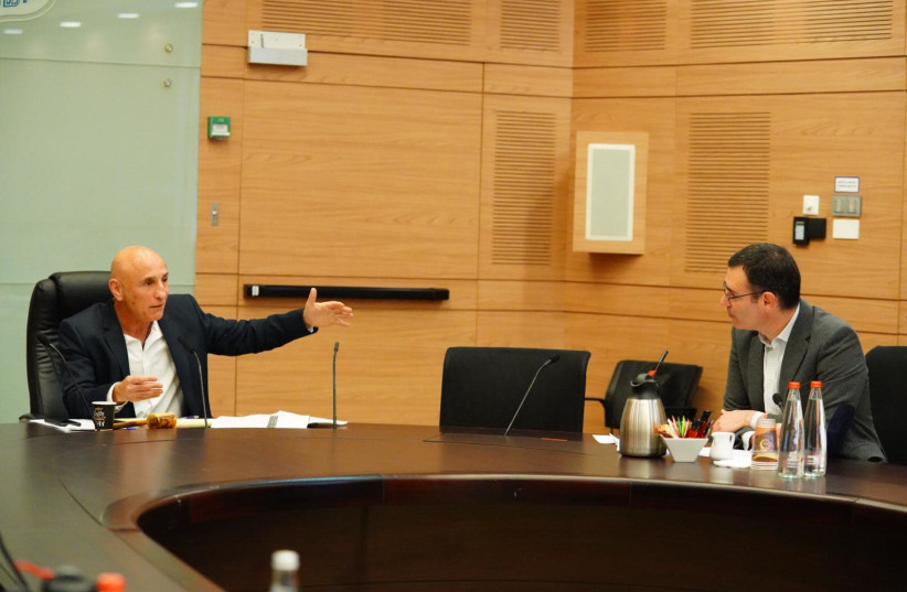 Knesset Coronavirus Committee hear MK Ofer Shelach and Health Ministry Director General Moshe Bar Siman Tov (photo credit: KNESSET SPOKESPERSON'S OFFICE)