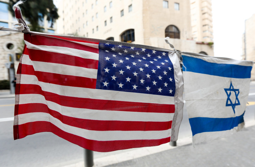 The US and Israeli flags next to one another   (photo credit: Courtesy)