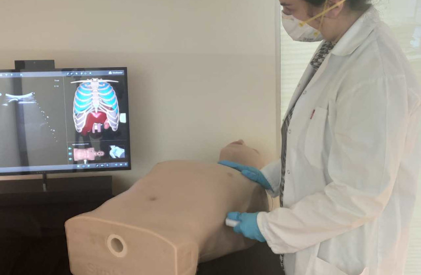 Simulator device to train medical staff in lung ultrasound by Simbionix 3D Systems. (photo credit: SIMBIONIX 3D SYSTEMS.)