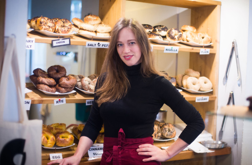 Laurel Kratochvila is a Boston native who launched Fine Bagels in 2013 to carry on Jewish culinary traditions in Berlin (photo credit: SHENDL COPITMAN/JTA)