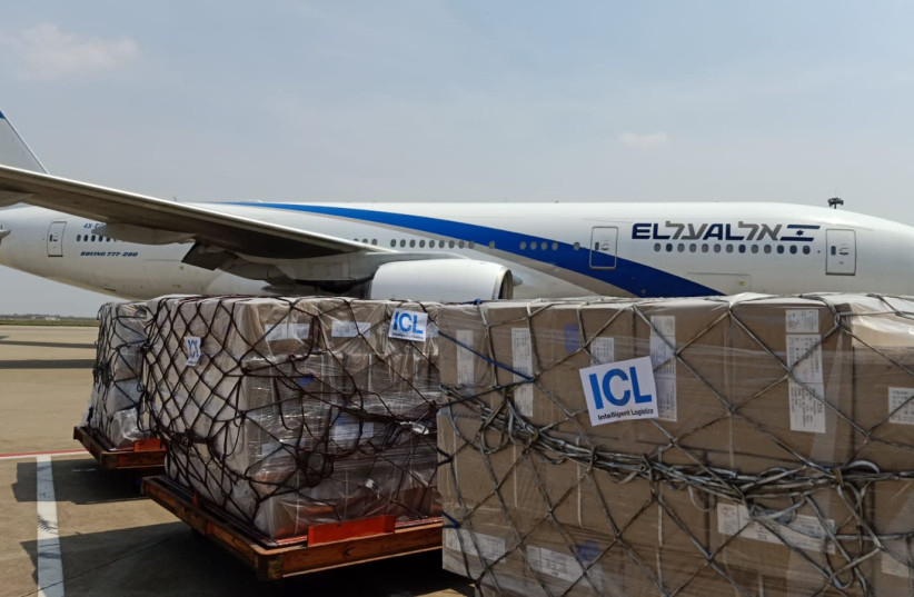 El Al will operate 60 humanitarian cargo flights from the Chinese city of Wuhan (photo credit: EL AL)