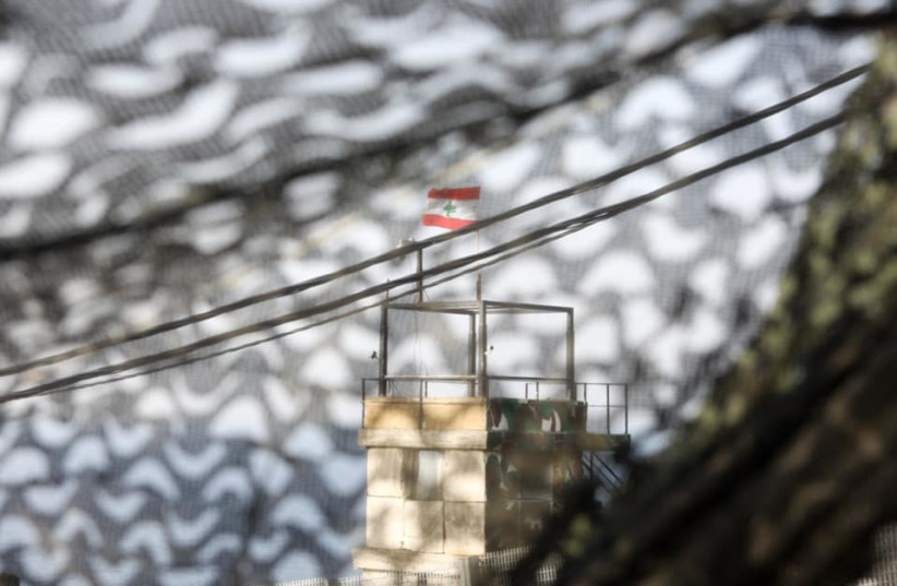 Watchtower at the Israel-Lebanon border (photo credit: MARC ISRAEL SELLEM/THE JERUSALEM POST)