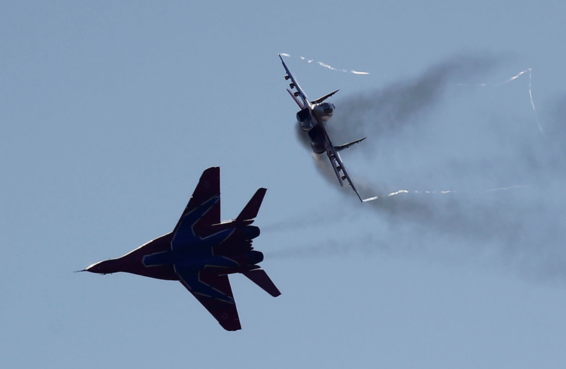 Russian MiG-29 fighter jets (photo credit: REUTERS/MAXIM SHEMETOV)