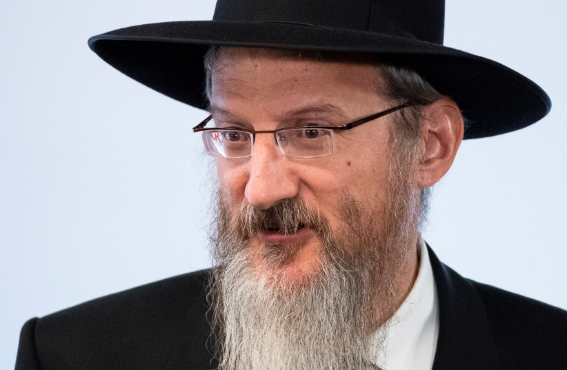 Russia's chief rabbi Berel Lazar attends a conference of the Israeli Keren Hayesod foundation in Moscow, Russia, September 17, 2019. (credit: PAVEL GOLOVKIN/POOL VIA REUTERS)