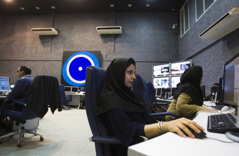 A view shows the Press TV's Newsroom in Tehran, Iran (photo credit: RAHEB HOMAVANDI/REUTERS)