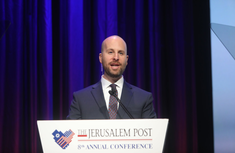 ‘JERUSALEM POST’ Editor-in-Chief Yaakov Katz speaks at the annual Jerusalem Post Conference in New York City in June 2019. (credit: MARC ISRAEL SELLEM)