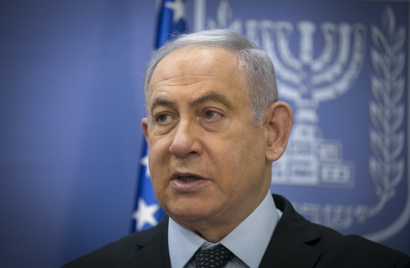 Israeli prime minister Benjamin Netanyahu at the Prime Minister's Office in Jerusalem on June 30, 2020.  (photo credit: OLIVIER FITOUSSI/FLASH90)