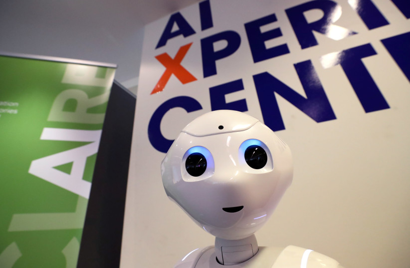 A robot equipped with artificial intelligence is seen at the AI Xperience Center at the VUB (Vrije Universiteit Brussel) in Brussels, Belgium February 19, 2020. (credit: YVES HERMAN/REUTERS)