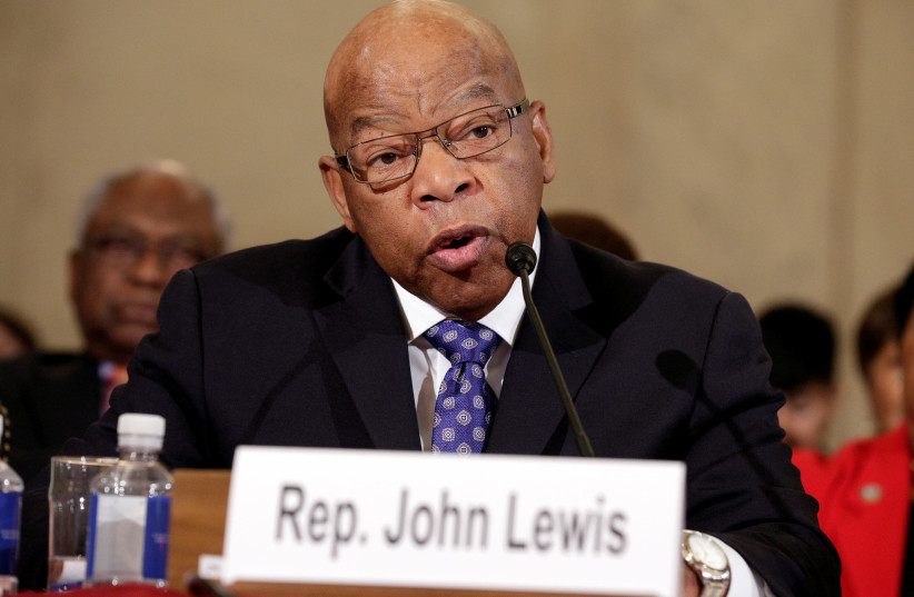 Rep. John Lewis (D-GA) testifies to the Senate Judiciary Committee during the second day of confirmation hearings on Senator Jeff Sessions' (R-AL) nomination to be U.S. attorney general in Washington, U.S., January 11, 2017 (credit: REUTERS/JOSHUA ROBERTS)