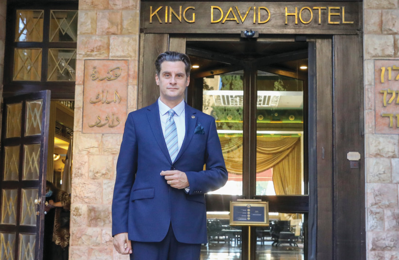 Tamir Kobrin, new general-manager of the King David Hotel, speaks eight languages (credit: MARC ISRAEL SELLEM/THE JERUSALEM POST)