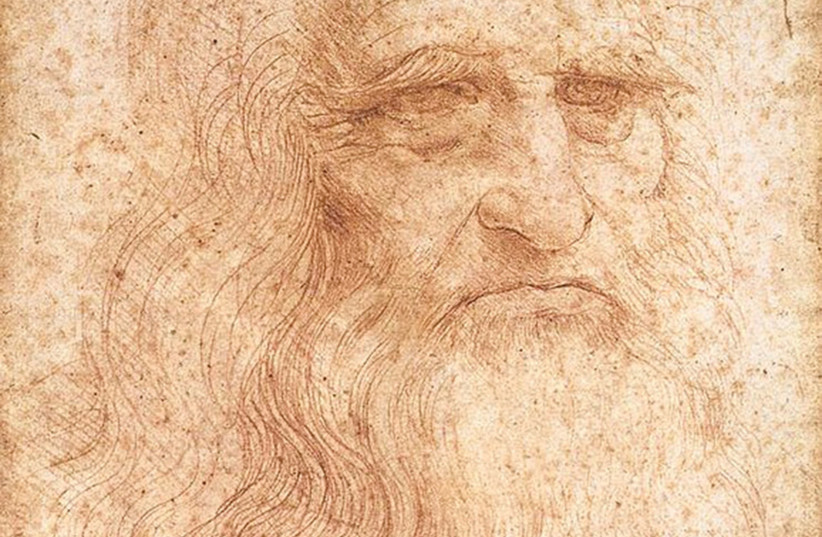 Self-portarait of Leonardo da Vinci, 1510-1515 (credit: Wikimedia Commons)