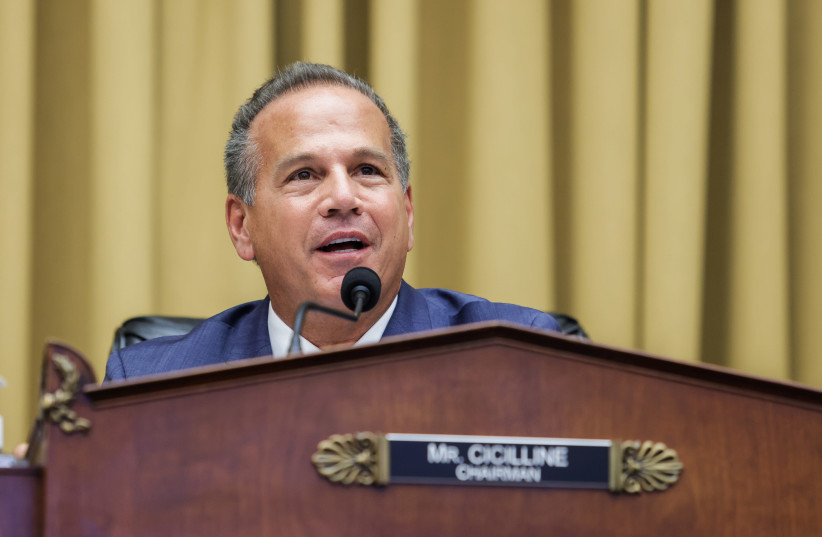 House Judiciary Subcommittee on Antitrust, Commercial and Administrative Law Chair David Cicilline speaks during a hearing on "Online Platforms and Market Power", in the Rayburn House office Building on Capitol Hill, in Washington, US, July 29, 2020 (photo credit: GRAEME JENNINGS/POOL VIA REUTERS)