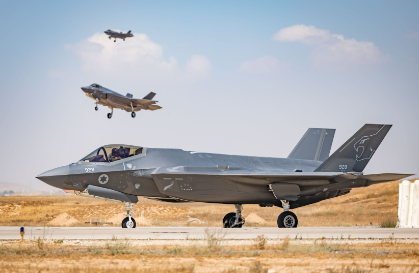 The IAF's F-35i takes off at a base in southern Israel. (credit: IAF/ALEX AGRONOV)