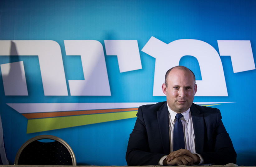 ‘ONE OF the biggest beneficiaries of that way of thinking [expanding national-religious political scope] was Naftali Bennett (seen May 14).’  (photo credit: YONATAN SINDEL/FLASH90)
