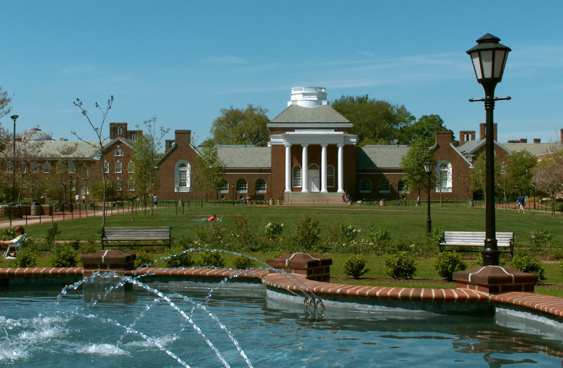 University of Delaware in Newark, Delaware located in the USA. Memorial Hall in the background, Magnolia Circle in the foreground. (photo credit: CARGOUDEL/WIKIMEDIA COMMONS)