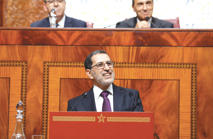 MOROCCAN PRIME MINISTER Saad Eddine El Othmani criticized the UAE-Israel peace deal, but days later walked back his remarks, saying he was speaking in his personal capacity, not as a government official.  (photo credit: YOUSSEF BOUDLAL / REUTERS)