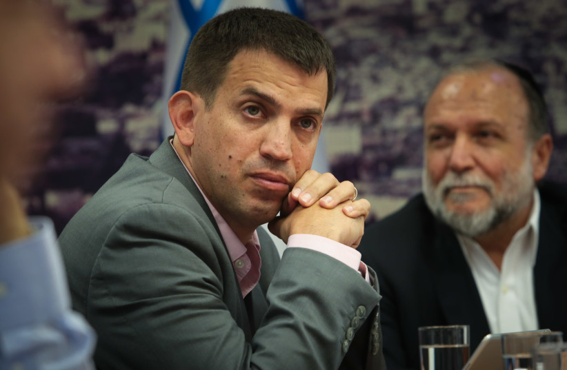 Budget director Shaul Meridor attends a press conference with at the Finance Ministry office in Jerusalem, September 23, 2019.  (photo credit: FLASH90)
