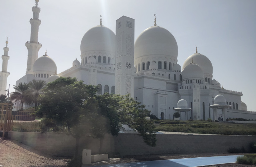 Sheikh Zayed Grand Mosque, Abu Dhabi, September 1, 2020 (photo credit: Lahav Harkov)