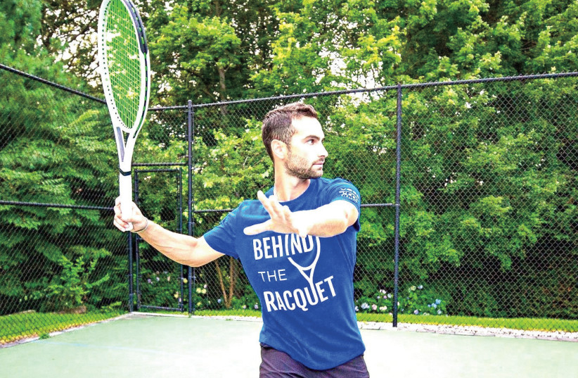 ON HIS website and podcast ‘Behind The Racquet,’ Jewish ATP player Noah Rubin brings tennis players’ mental, emotional struggles into focus (photo credit: PETER WALD/COURTESY)