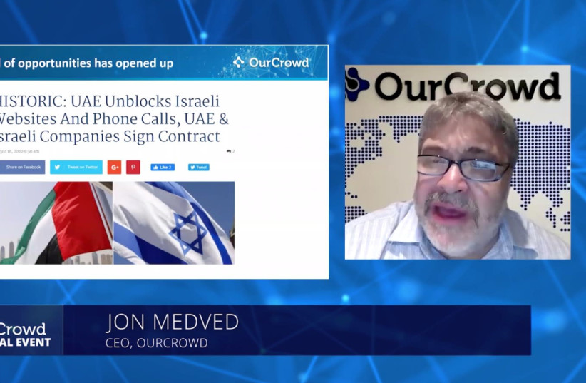 OurCrowd CEO Jon Medved discussing Israel and UAE innovation (photo credit: OURCROWD)