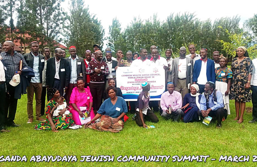 The Uganda Abayudaya Jewish community summit in March, 2020 (photo credit: Courtesy)