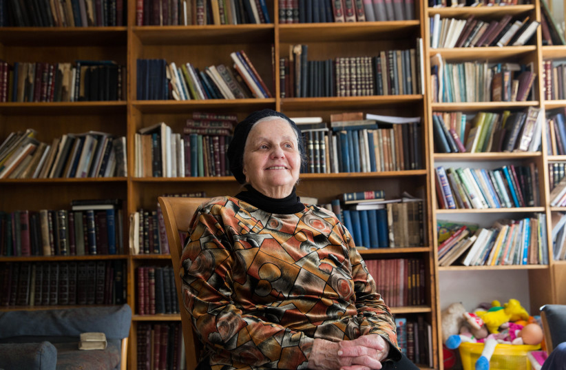 Portrait of Rabbi Miriam Levinger at her home in Makor Gideon, Hebron, West Bank, on March 8, 2016 (photo credit: NATI SHOHAT/FLASH90)