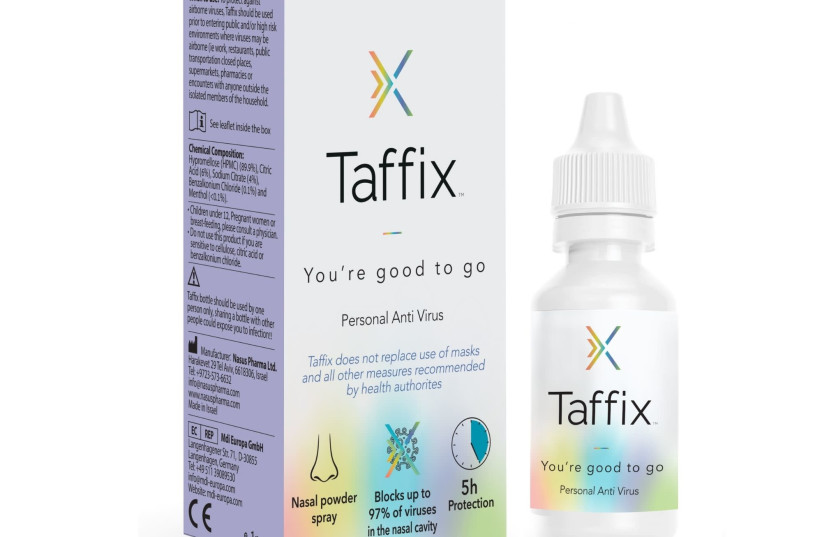 Taffix is a powder-based nasal medical treatment meant to kill most viruses (photo credit: NASUS PHARMA/PR)
