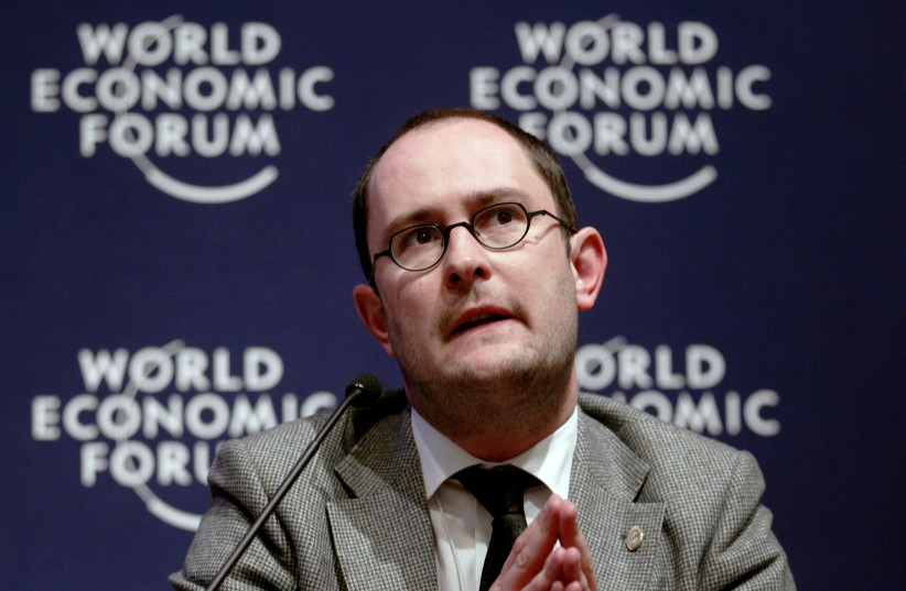 Belgium's Justice Minister Vincent Van Quickenborne attends a session at the World Economic Forum (WEF) in Davos January 26, 2011. (photo credit: REUTERS/VINCENT KESSLER)