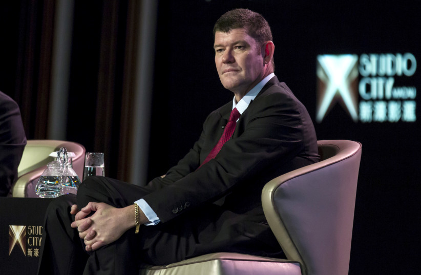 Australian billionaire James Packer attends a news conference in Macau, China, October 27, 2015. (photo credit: REUTERS/TYRONE SIU)