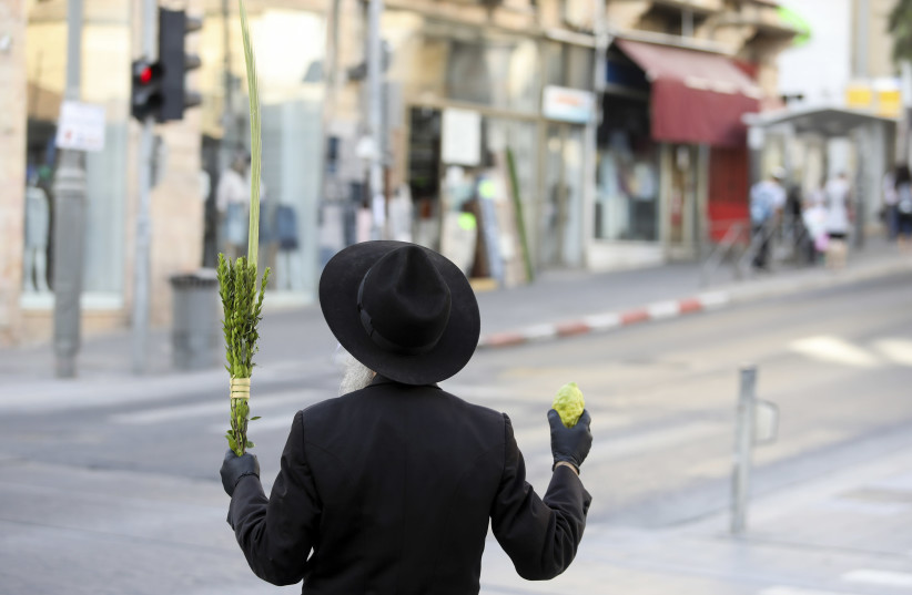 Mea Shearim, Jerusalem during coronavirus pandemic and Sukkot (photo credit: MARC ISRAEL SELLEM)