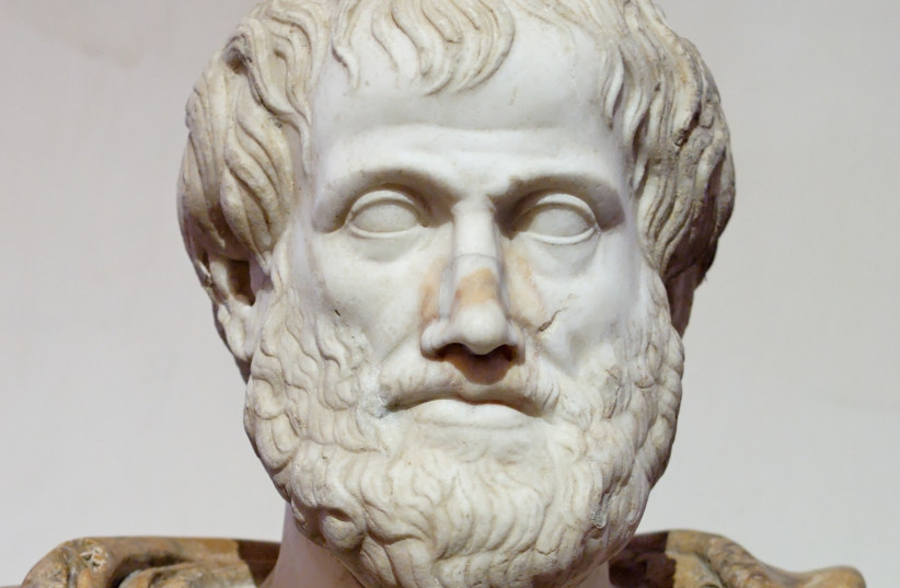 Roman copy in marble of a Greek bronze bust of Aristotle by Lysippos, c. 330 BC (photo credit: WIKIPEDIA)